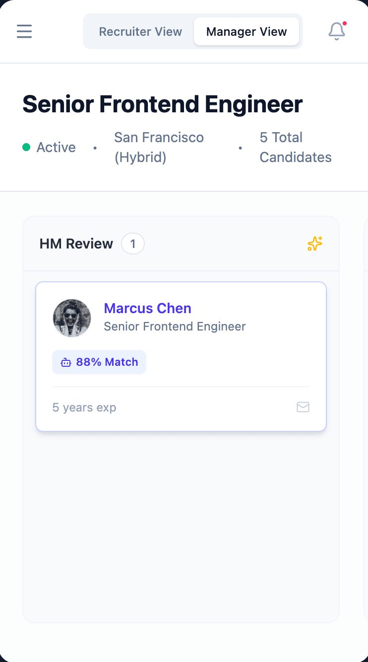 HireLoop (mobile view)